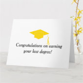 Gefeliciteerd met het behalen van je rechtendiplom kaart (Gele Bloem)