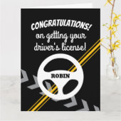 Gefeliciteerd met het behalen van je rijbewijs kaart (Gele Bloem)