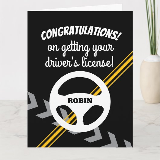 Gefeliciteerd met het behalen van je rijbewijs kaart (Voorkant)