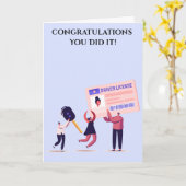 Gefeliciteerd met het behalen van je rijexamen kaart (Gele Bloem)