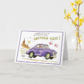 Gefeliciteerd met het behalen van je rijexamen kaart (Gele Bloem)