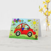 Gefeliciteerd met het behalen van je rijexamen kaart (Gele Bloem)