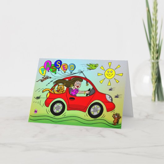 Gefeliciteerd met het behalen van je rijexamen kaart (Voorkant)