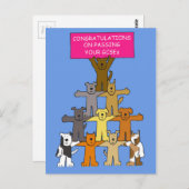 Gefeliciteerd met het behalen van uw GCSE's. Briefkaart (Voorkant / Achterkant)