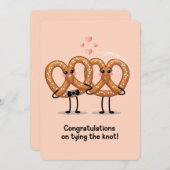 Gefeliciteerd met het binden van de knoop Pretzel  Feestdagenkaart (Voorkant / Achterkant)