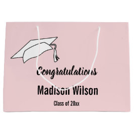 Gefeliciteerd met het Bleke roze en zwarte Afstude Groot Cadeauzakje