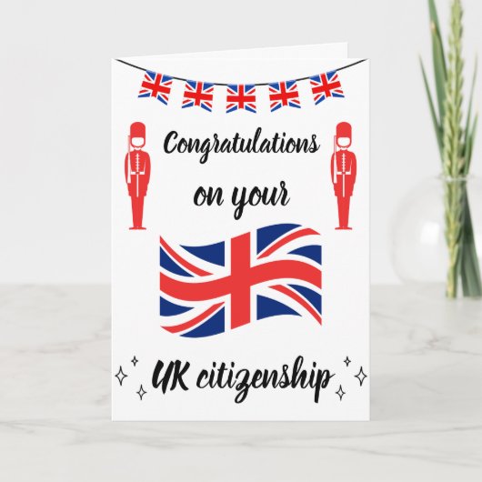 Gefeliciteerd met het Britse staatsburgerschap Eng Kaart (Voorkant)
