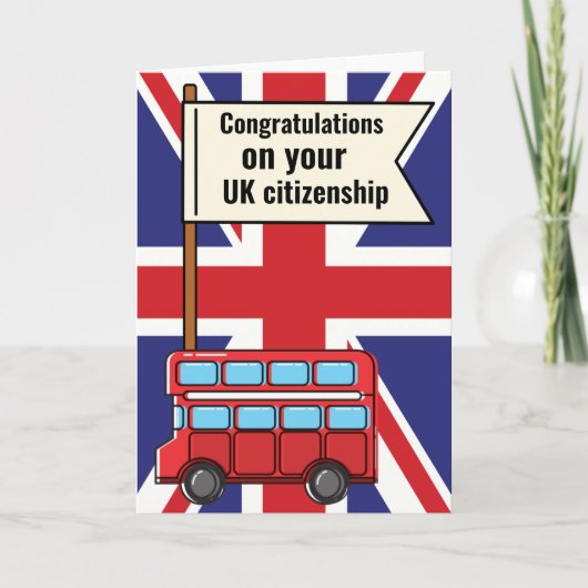 Gefeliciteerd met het Britse staatsburgerschap Kaart (Voorkant)