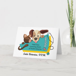 Gefeliciteerd met het diergeneeskundig examen kaart