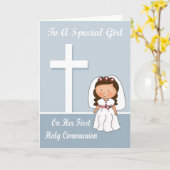 Gefeliciteerd met het eerste communie Wenskaart Kaart (Gele Bloem)