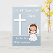 Gefeliciteerd met het eerste communie Wenskaart Kaart (Gele Bloem)