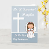 Gefeliciteerd met het eerste communie Wenskaart Kaart (Gele Bloem)