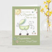 Gefeliciteerd met het eerste kind - Dochter en sch Kaart (Gele Bloem)