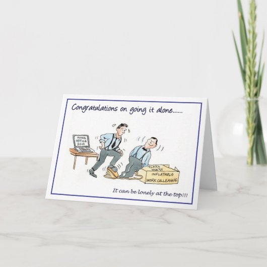 Gefeliciteerd met het feit dat je het alleen hebt. kaart (Voorkant)