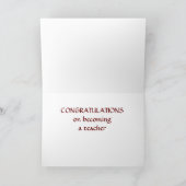 GEFELICITEERD MET HET FEIT DAT JE LERAAR BENT GEWO KAART (Binnen)