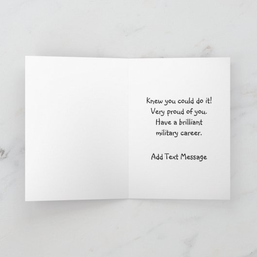 Gefeliciteerd met het feit dat u een Vrouw Soldaat Kaart (Binnen)