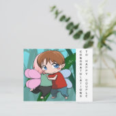 Gefeliciteerd met het gelukkige paar briefkaart (Staand voorkant)