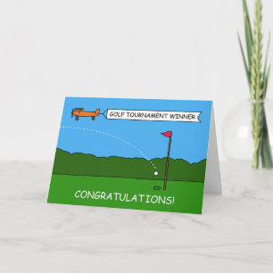Gefeliciteerd met het golftoernooi kaart