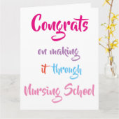 Gefeliciteerd met het halen van het door de verple kaart (Gele Bloem)