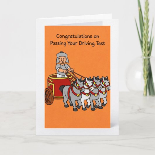 Gefeliciteerd met het halen van je rijexamen kaart (Voorkant)