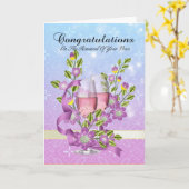 Gefeliciteerd met het hernieuwen van uw geloften m kaart (Gele Bloem)