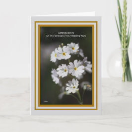 Gefeliciteerd met het hernieuwen van uw huwelijksg kaart