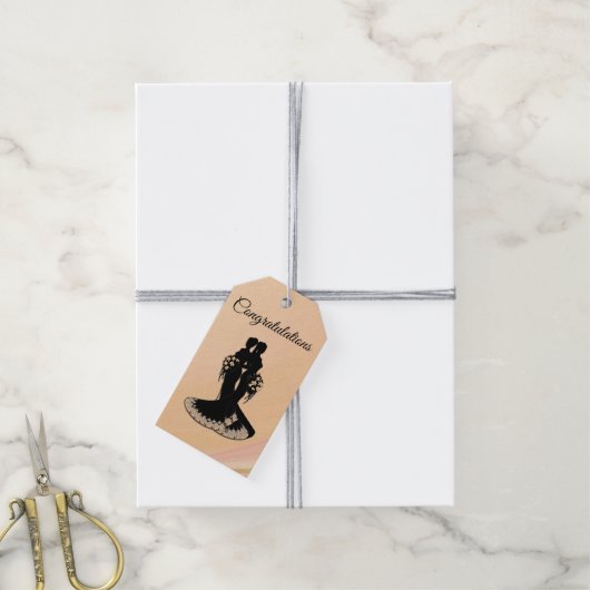 Gefeliciteerd met het homohuwelijk cadeaulabel (Met Touw)