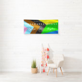 Gefeliciteerd met het homohuwelijk Pride-vlagtypog Spandoek (Insitu)