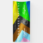Gefeliciteerd met het homohuwelijk Pride-vlagtypog Spandoek (Verticaal)