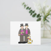 Gefeliciteerd met het homohuwelijk Twee Mannen en  Briefkaart (Staand voorkant)