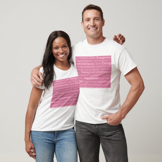 Gefeliciteerd met het huwelijk in roze T-Shirt (Unisex)