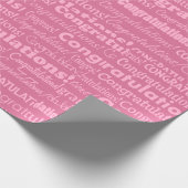 Gefeliciteerd met het huwelijk in roze verpakkings cadeaupapier