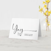 Gefeliciteerd met het huwelijk met Verloving Yay N Kaart (Gele Bloem)