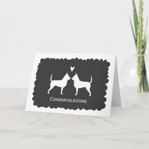 Gefeliciteerd met het huwelijk van Chihuahuas Kaart