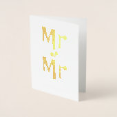 Gefeliciteerd met het huwelijk van meneer en menee folie kaarten (Voorkant)