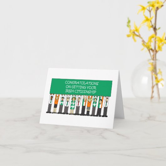 Gefeliciteerd met het Ierse staatsburgerschap Kaart (Gele Bloem)