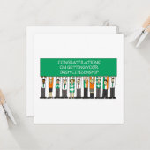 Gefeliciteerd met het Ierse staatsburgerschap Kaart (Voorkant / Achterkant in situ)