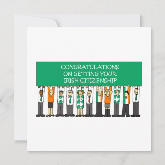 Gefeliciteerd met het Ierse staatsburgerschap Kaart (Voorkant)