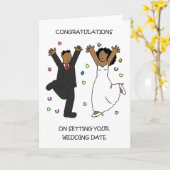 Gefeliciteerd met het instellen van de huwelijksda kaart (Gele Bloem)