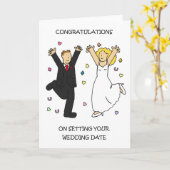 Gefeliciteerd met het instellen van je huwelijksda kaart (Gele Bloem)