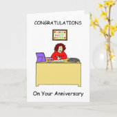 Gefeliciteerd met het Jubileum voor Vrouw. Kaart (Gele Bloem)