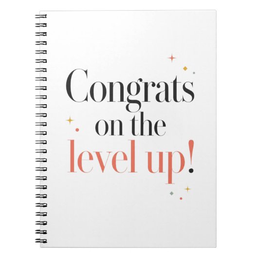 Gefeliciteerd met het Level Up Notitieboek (Voorkant)