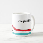 Gefeliciteerd met het lintsnijdend ontwerp koffiemok (Voorkant rechts)