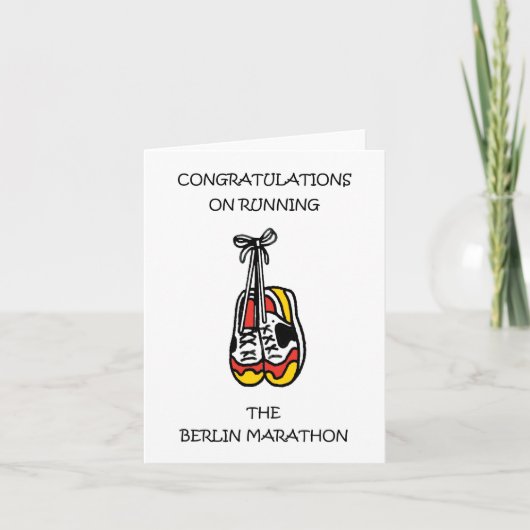 Gefeliciteerd met het lopen van de marathon van Be Kaart (Voorkant)