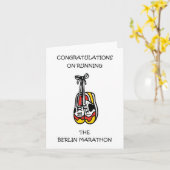 Gefeliciteerd met het lopen van de marathon van Be Kaart (Gele Bloem)