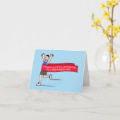 Gefeliciteerd met het lopen van de marathon van Lo Kaart (Gele Bloem)