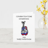 Gefeliciteerd met het lopen van de marathon van Pa Kaart (Gele Bloem)