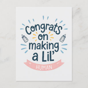 Gefeliciteerd met het maken van een Lil' Human Fun Briefkaart