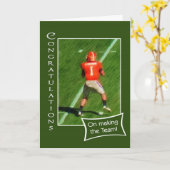 Gefeliciteerd met het maken van football team kaart (Gele Bloem)