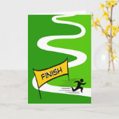 Gefeliciteerd met het Marathon Wenskaart Kaart (Gele Bloem)